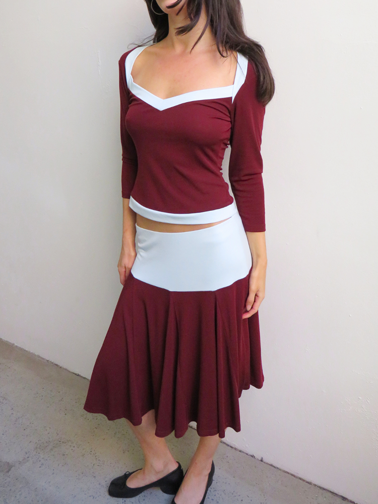 Vintage Fashion Outfit - Absobe Women Contrast Patchwork Casual Outfits