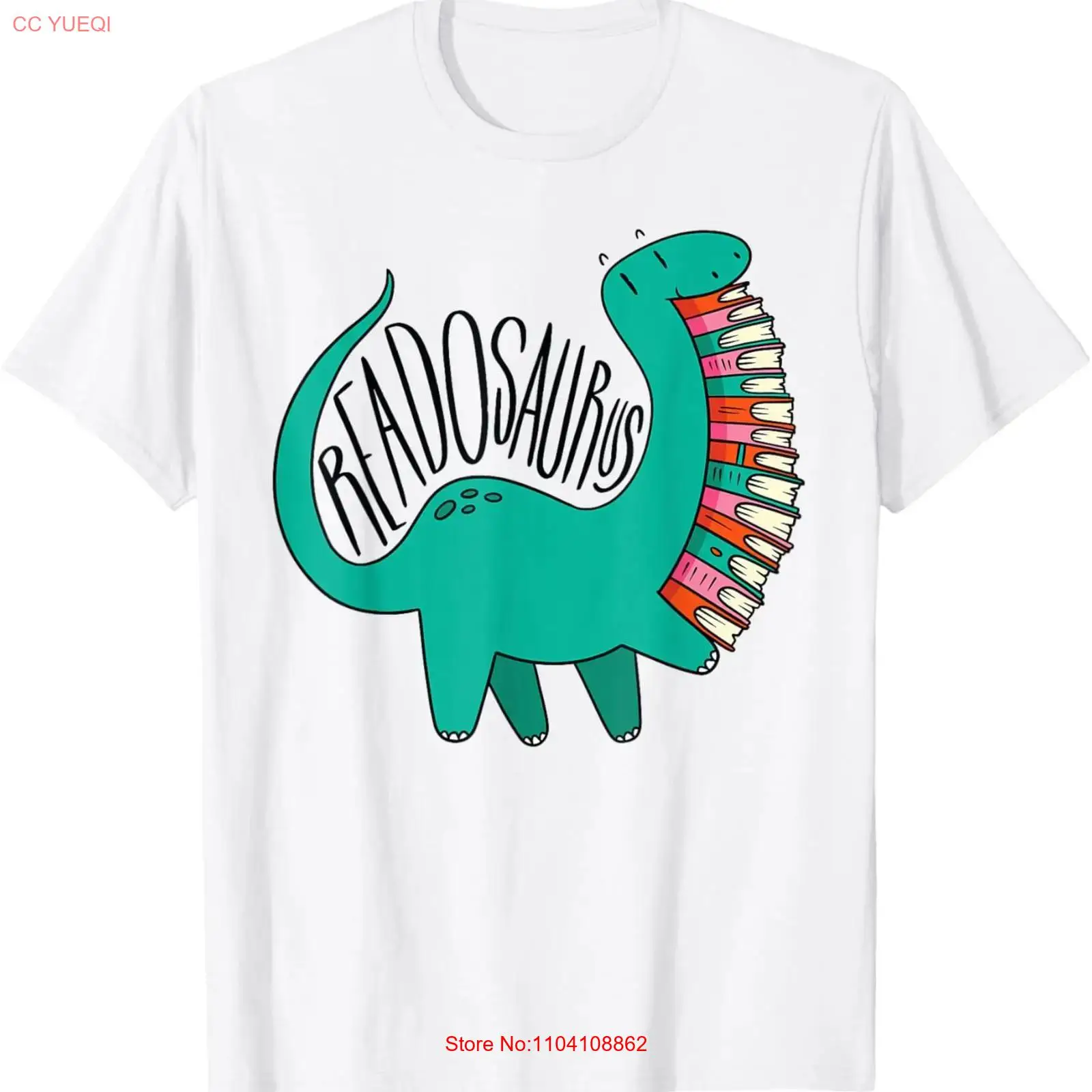 Vintage Fashion Library - Funny Book Readosaurus Dinosaur Books Library