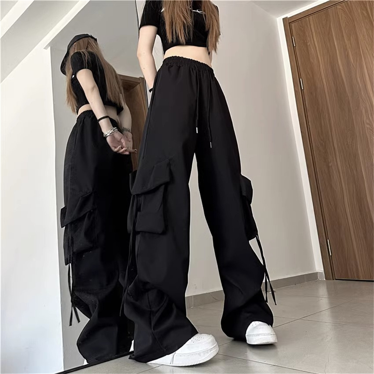 Vintage Fashion Plus Size - Plus Size Women Cargo Pants High