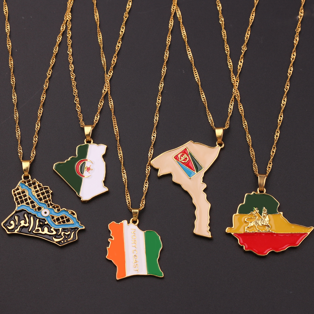 Vintage Fashion Necklace - Fashion Trend World Map Necklace Creative