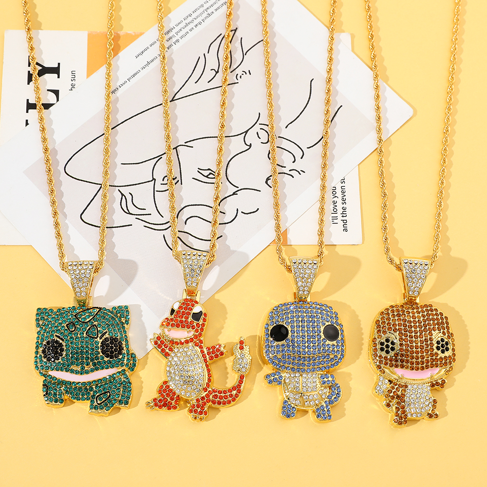 Vintage Fashion Necklace - Diamond Studded Squirtle Necklace Fashion Trend