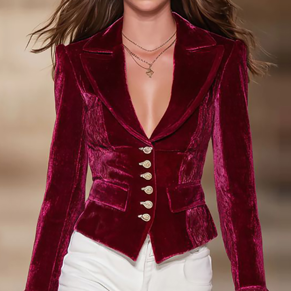 Women's Elegant Velvet Blazer  – обзор и цена Velvet Blazer Vintage
