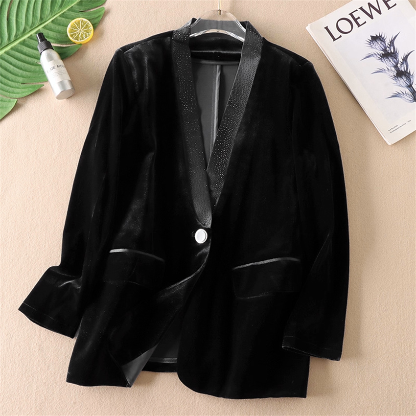 Autumn Winter Big Size Vintage – обзор и цена Velvet Blazer Vintage