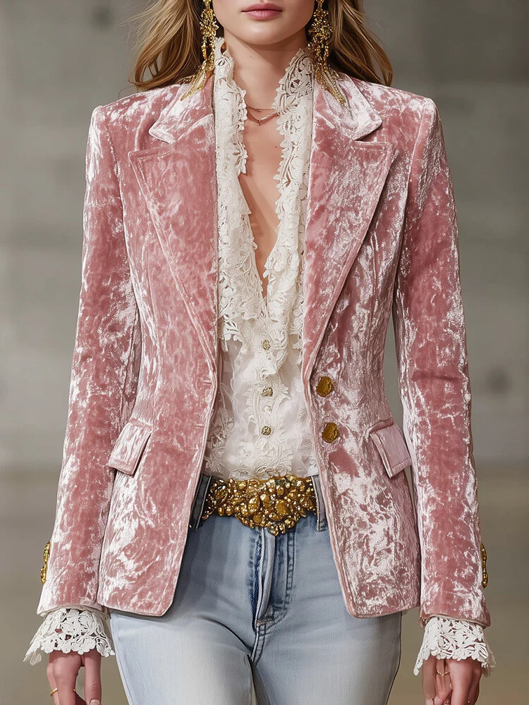 Elegant Velvet Blazer for Wome – обзор и цена Velvet Blazer Vintage