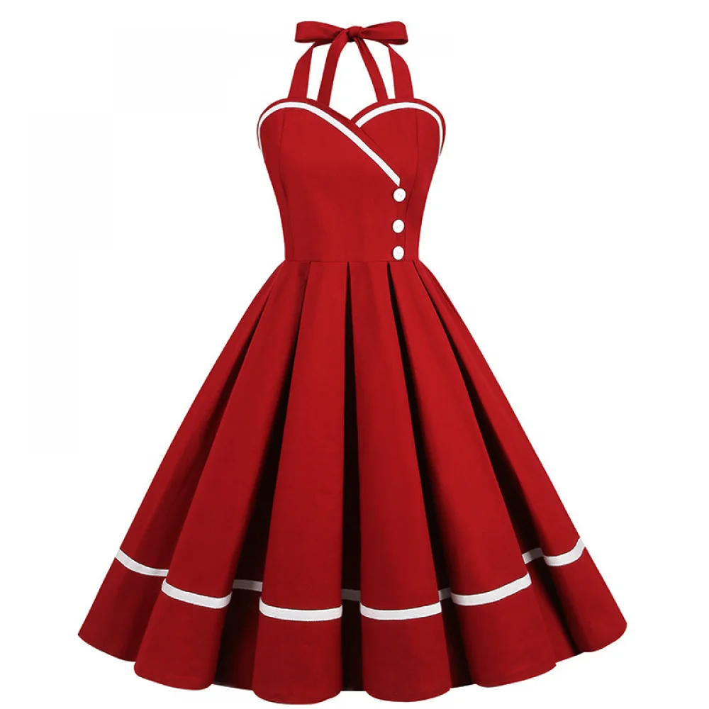 Halloween  50s 60s 80s Retro D – обзор и цена Vintage Fashion Female