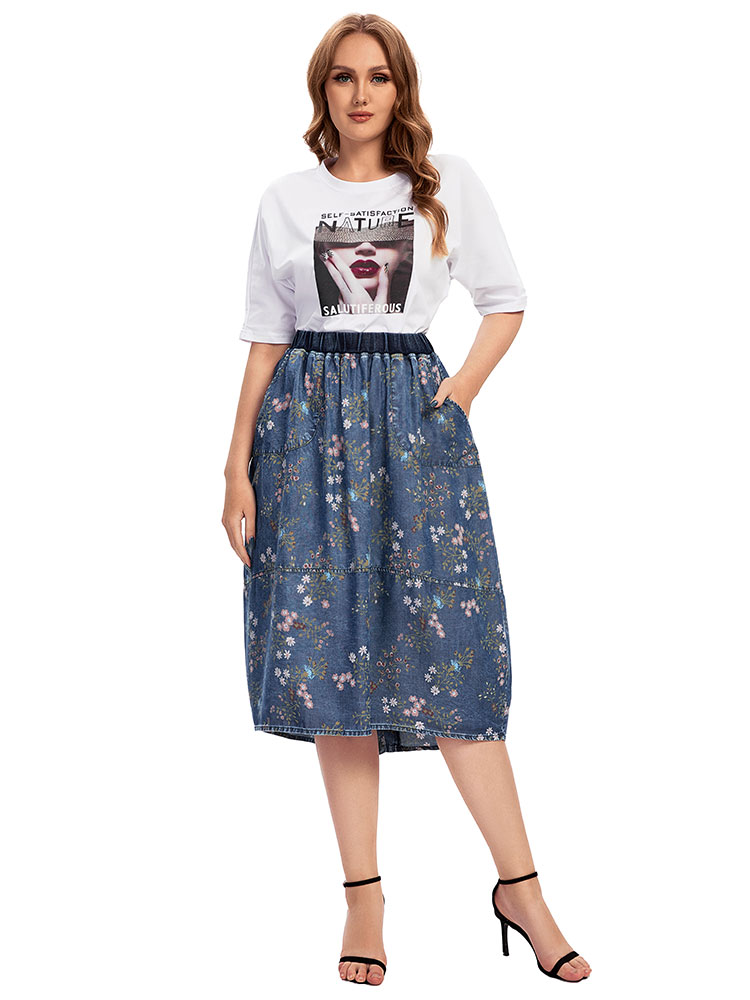 Women's plus Size Casual Denim – обзор и цена Vintage Fashion Plus Size