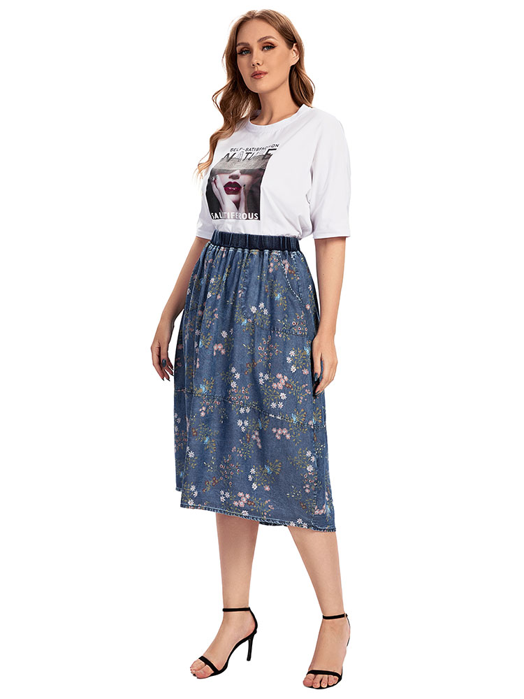 Women's plus Size Casual Denim – обзор и цена Vintage Fashion Plus Size