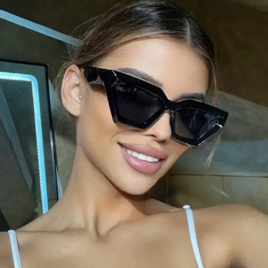 Black Square Sunglasses Women  – обзор и цена Vintage Fashion Female