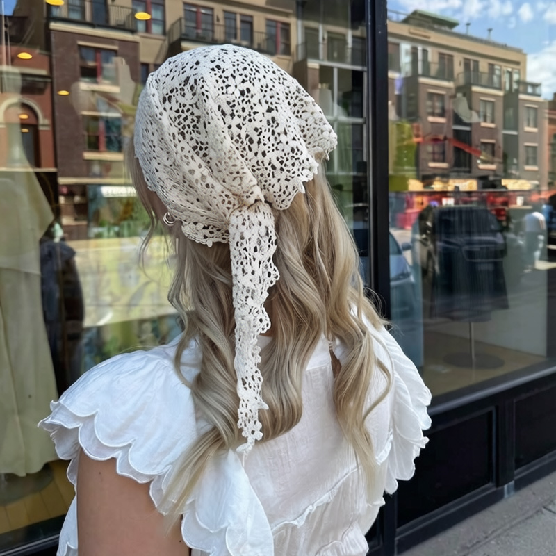 Crochet Lace Triangle Scarf Vi – обзор и цена Vintage Fashion Look