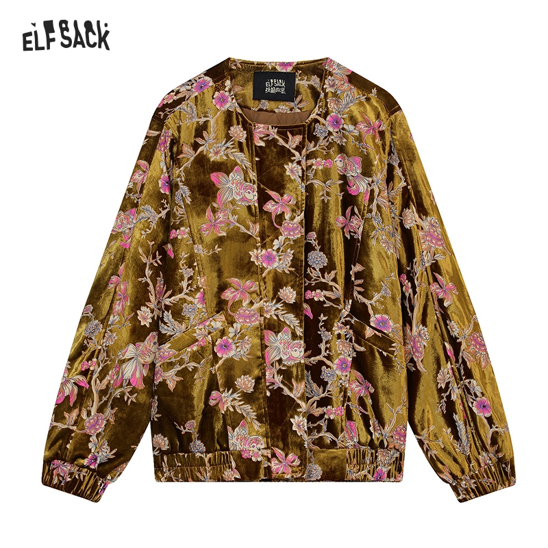 ELFSACK Gold Velvet Jacket Wom – обзор и цена Velvet Blazer Vintage