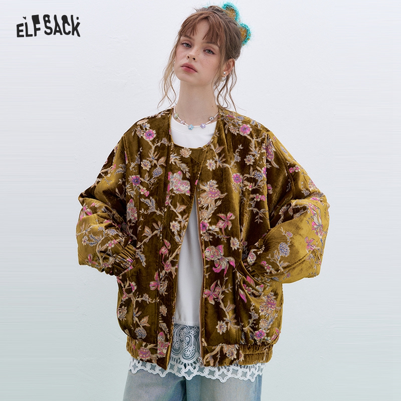 ELFSACK Gold Velvet Jacket Wom – обзор и цена Velvet Blazer Vintage