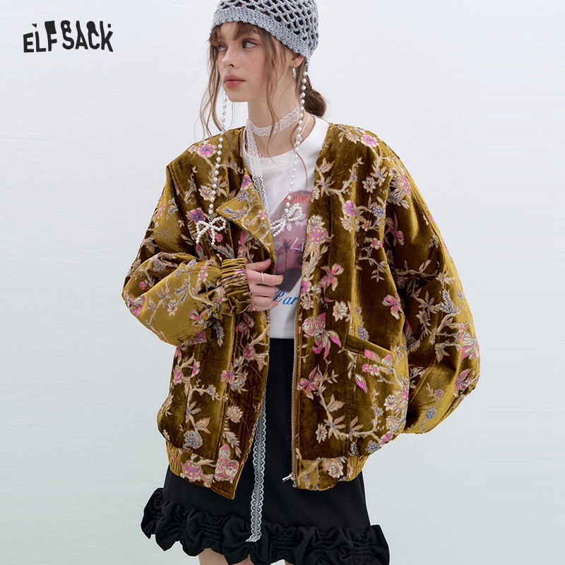 ELFSACK Gold Velvet Jacket Wom – обзор и цена Velvet Blazer Vintage