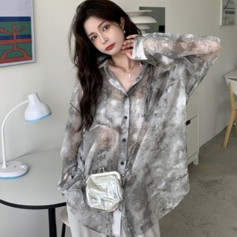 Tie Dye Shirts Women Loose Sun – обзор и цена Vintage Fashion Style Female
