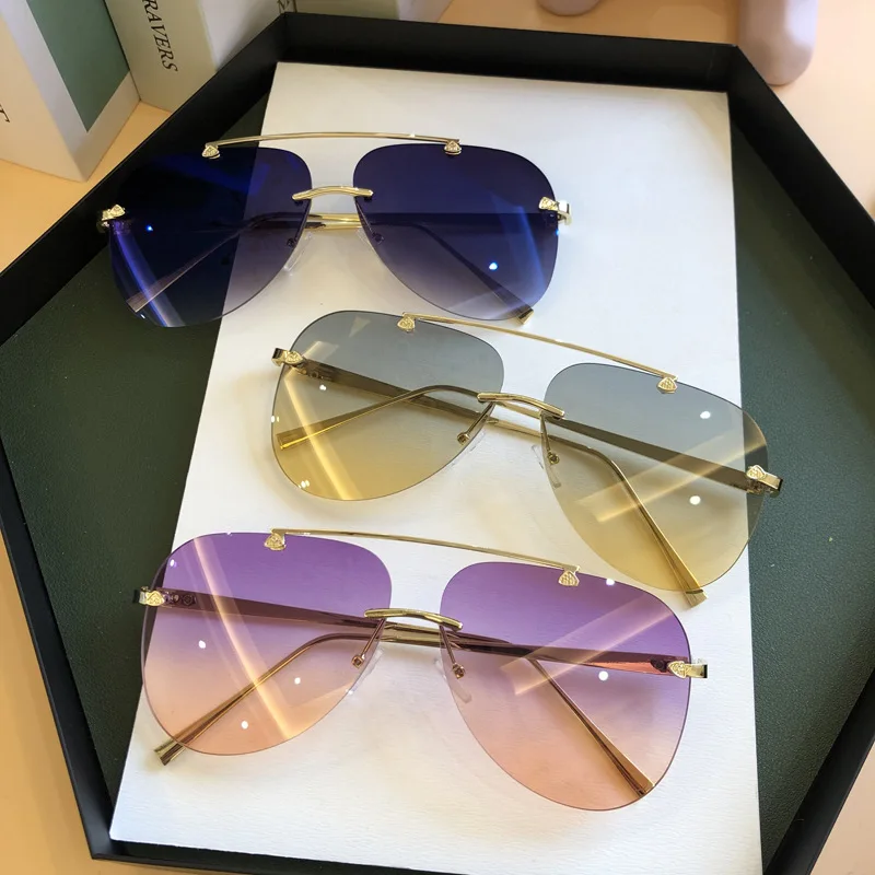 Vintage Rimless Alloy Aviation – обзор и цена Vintage Fashion Female