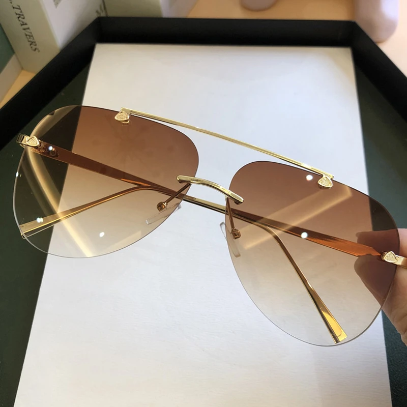 Vintage Rimless Alloy Aviation – обзор и цена Vintage Fashion Female