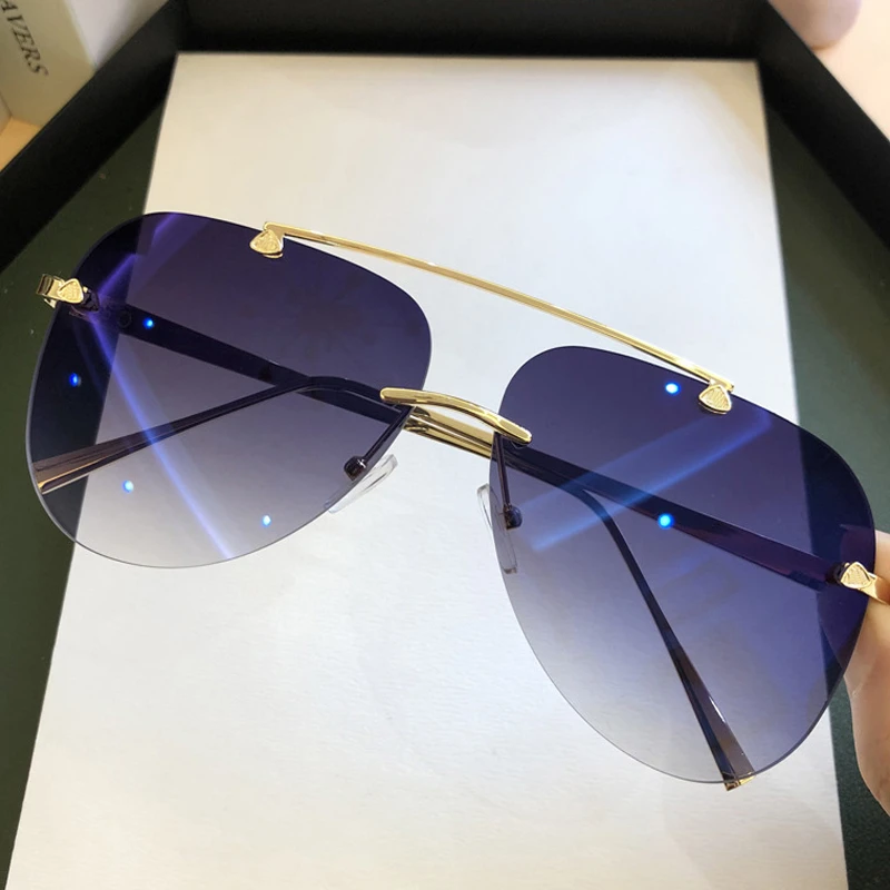 Vintage Rimless Alloy Aviation – обзор и цена Vintage Fashion Female