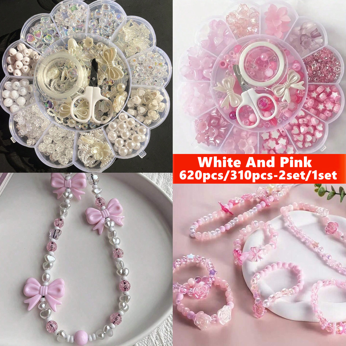 2Set/1Set 13 Grids Acrylic Flo – обзор и цена Vintage Fashion Necklace