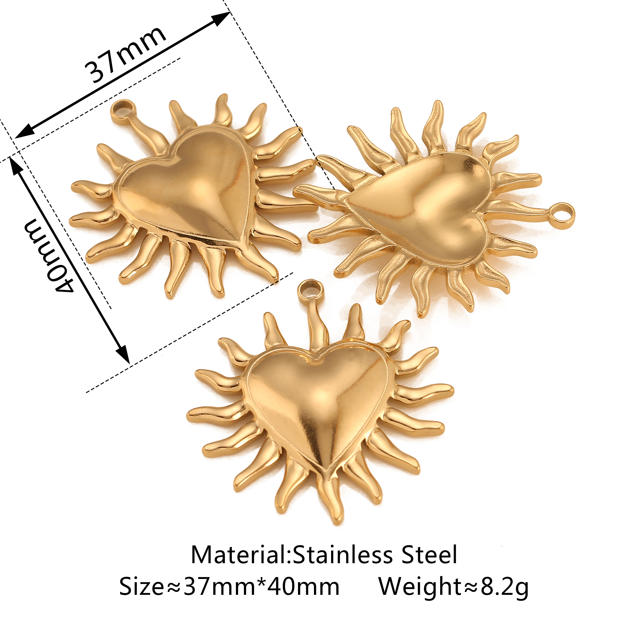 3Pcs Puffy Spike Heart Charm V – обзор и цена Vintage Fashion Finds