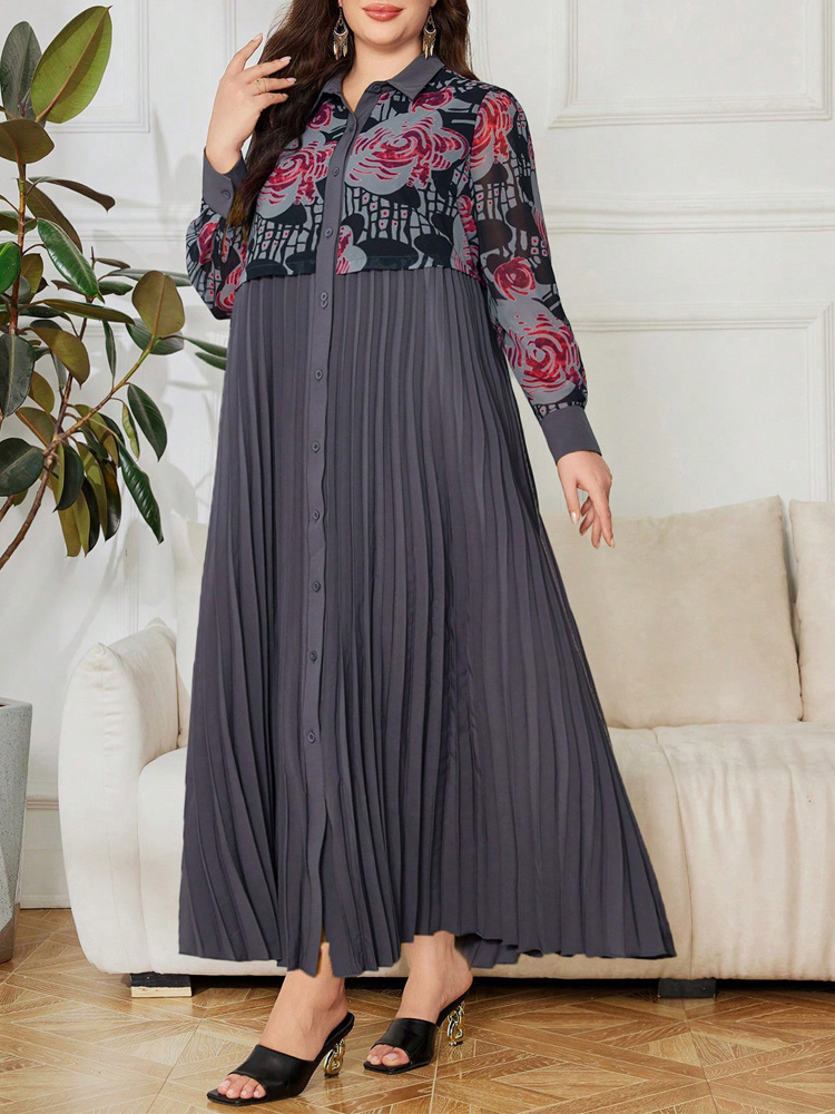 GIBSIE Plus Size 2 In 1 Print  – обзор и цена Vintage Fashion Plus Size