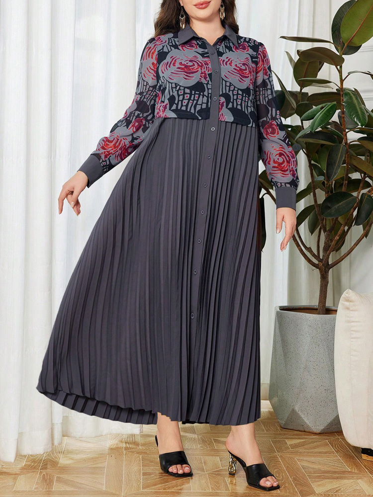 GIBSIE Plus Size 2 In 1 Print  – обзор и цена Vintage Fashion Plus Size