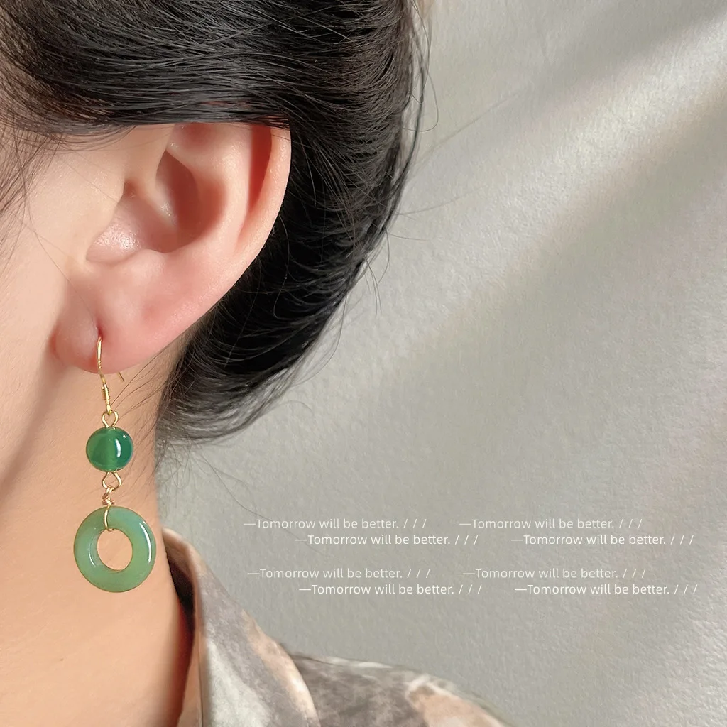 Green Real Jade Ring Earrings  – обзор и цена Vintage Fashion Guild