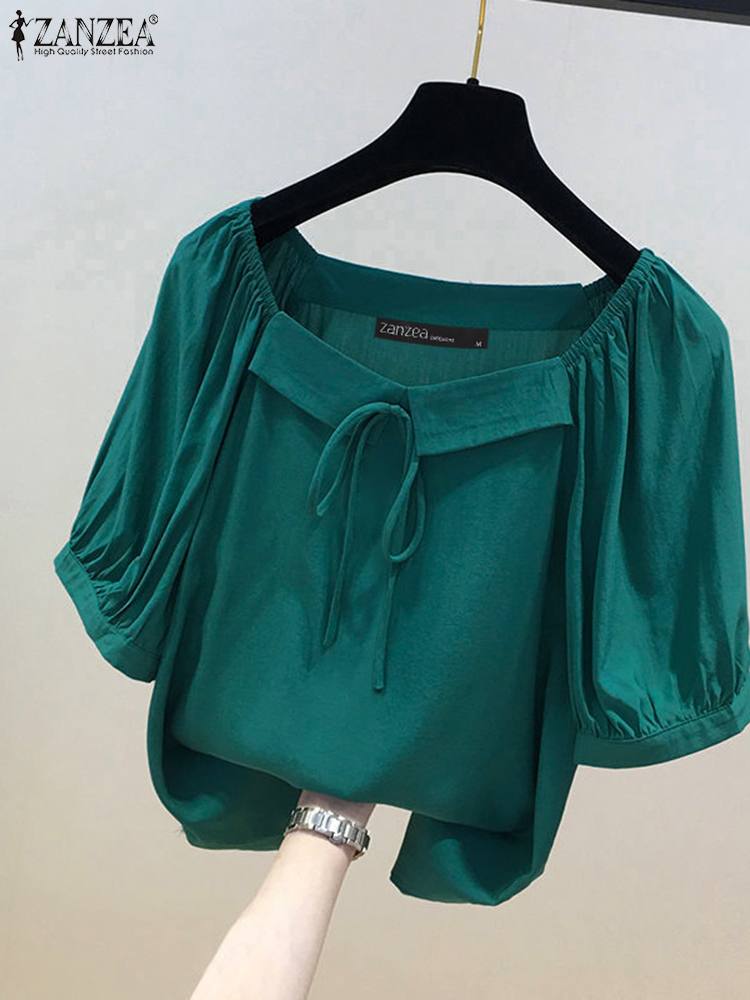 ZANZEA Korean Style Solid Blou – обзор и цена Vintage Fashion Style Female