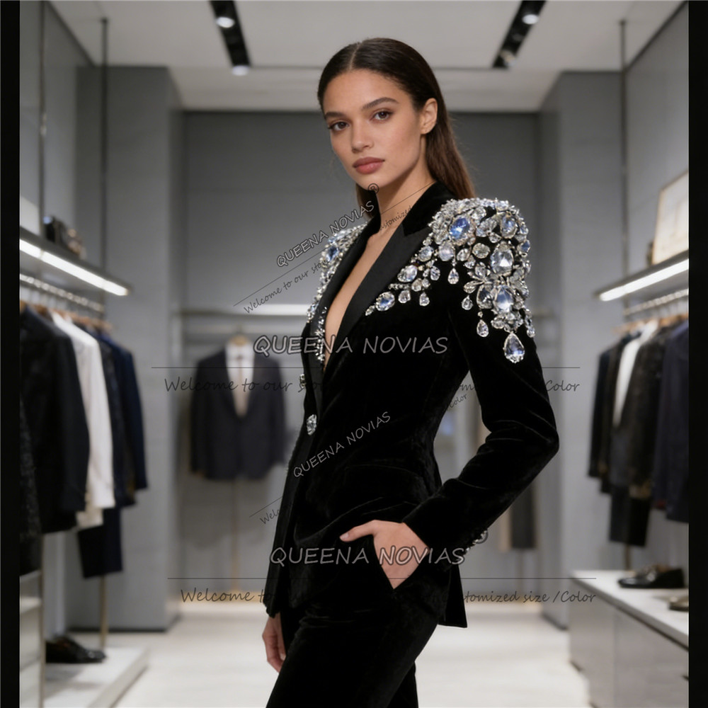 Exclusive Diamond Beaded Suits – обзор и цена Velvet Blazer Vintage