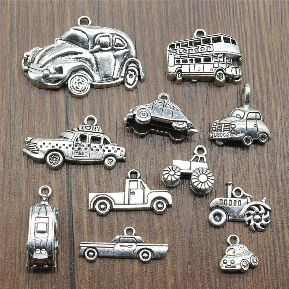 10pcs Antique Silver Color Car – обзор и цена Vintage Fashion Finds