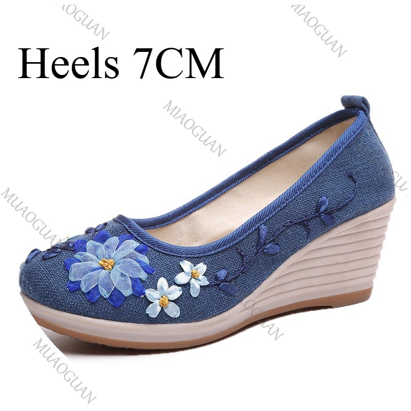 Embroidered Women Comfort Wedg – обзор и цена Vintage Fashion Female