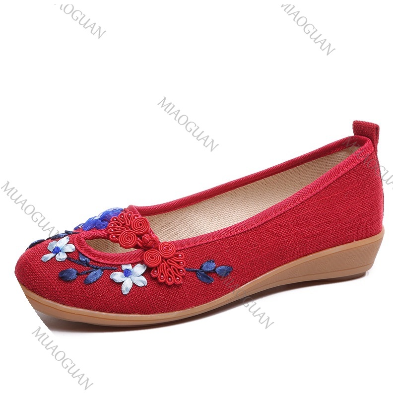 Embroidered Women Comfort Wedg – обзор и цена Vintage Fashion Female