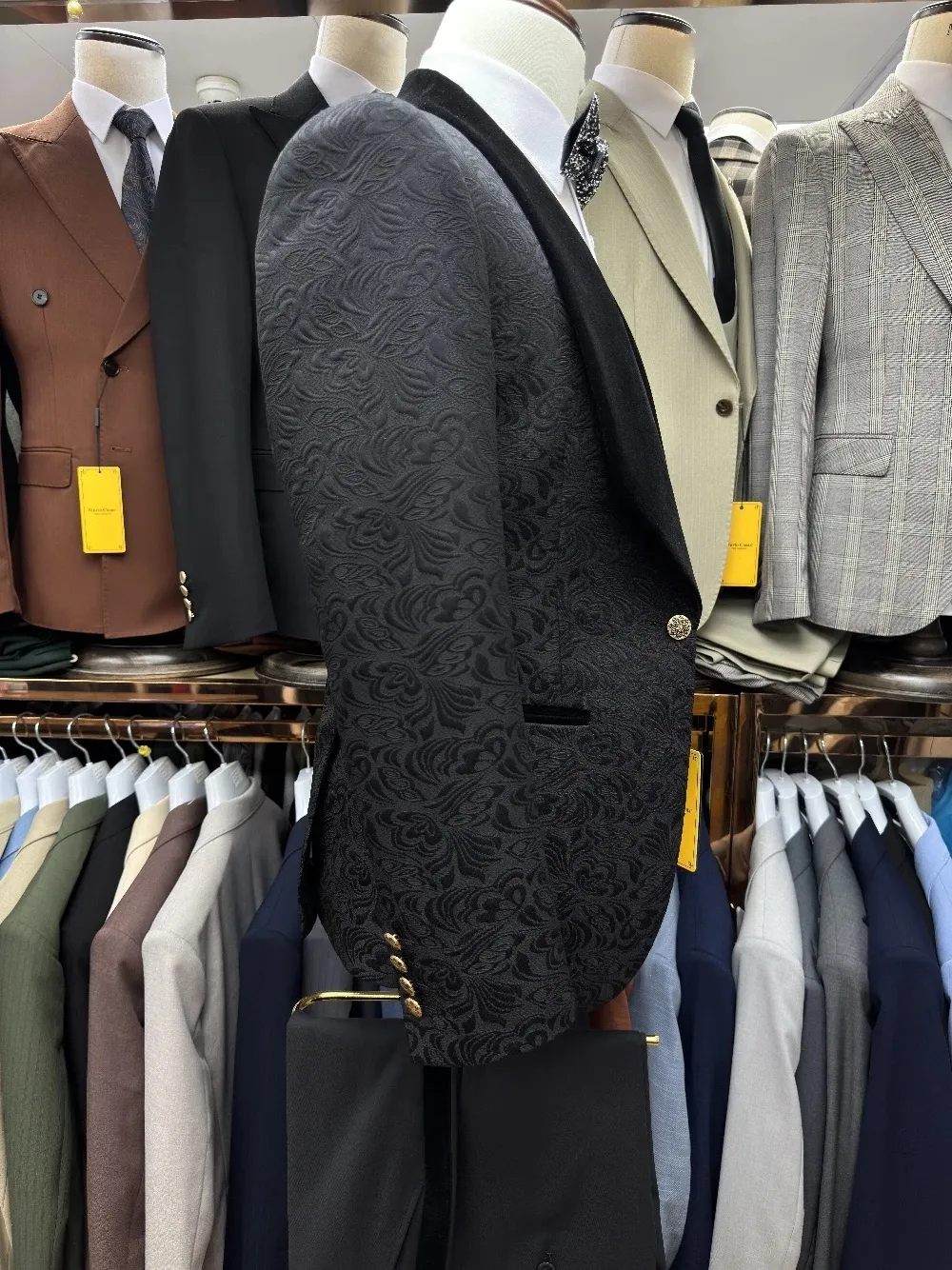 Vintage Men's Suit Jacquard Ta – обзор и цена Velvet Blazer Vintage