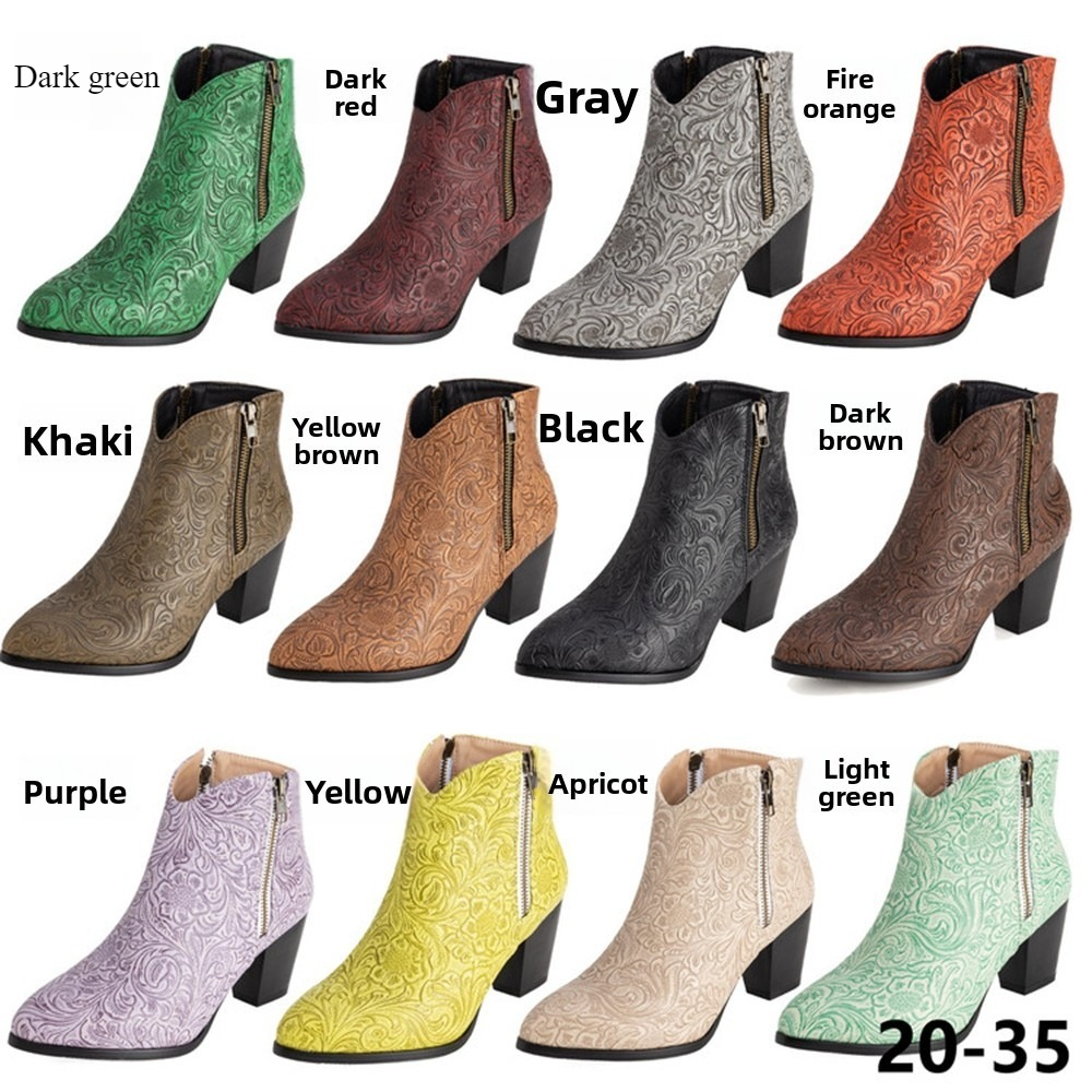 Women Embossed Western Ankle B – обзор и цена Vintage Fashion Plus Size