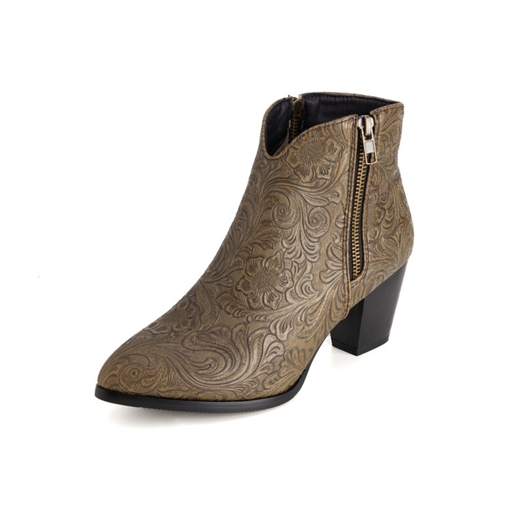 Women Embossed Western Ankle B – обзор и цена Vintage Fashion Plus Size