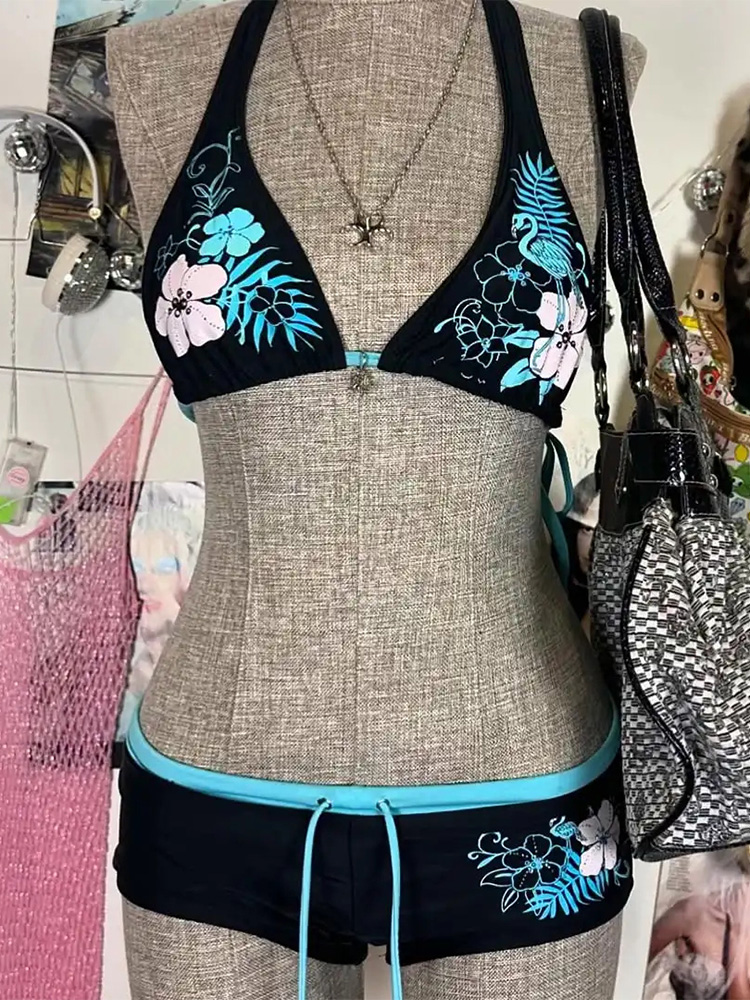 Vintage Flower print Cutie set – обзор и цена Vintage Fashion Style Female