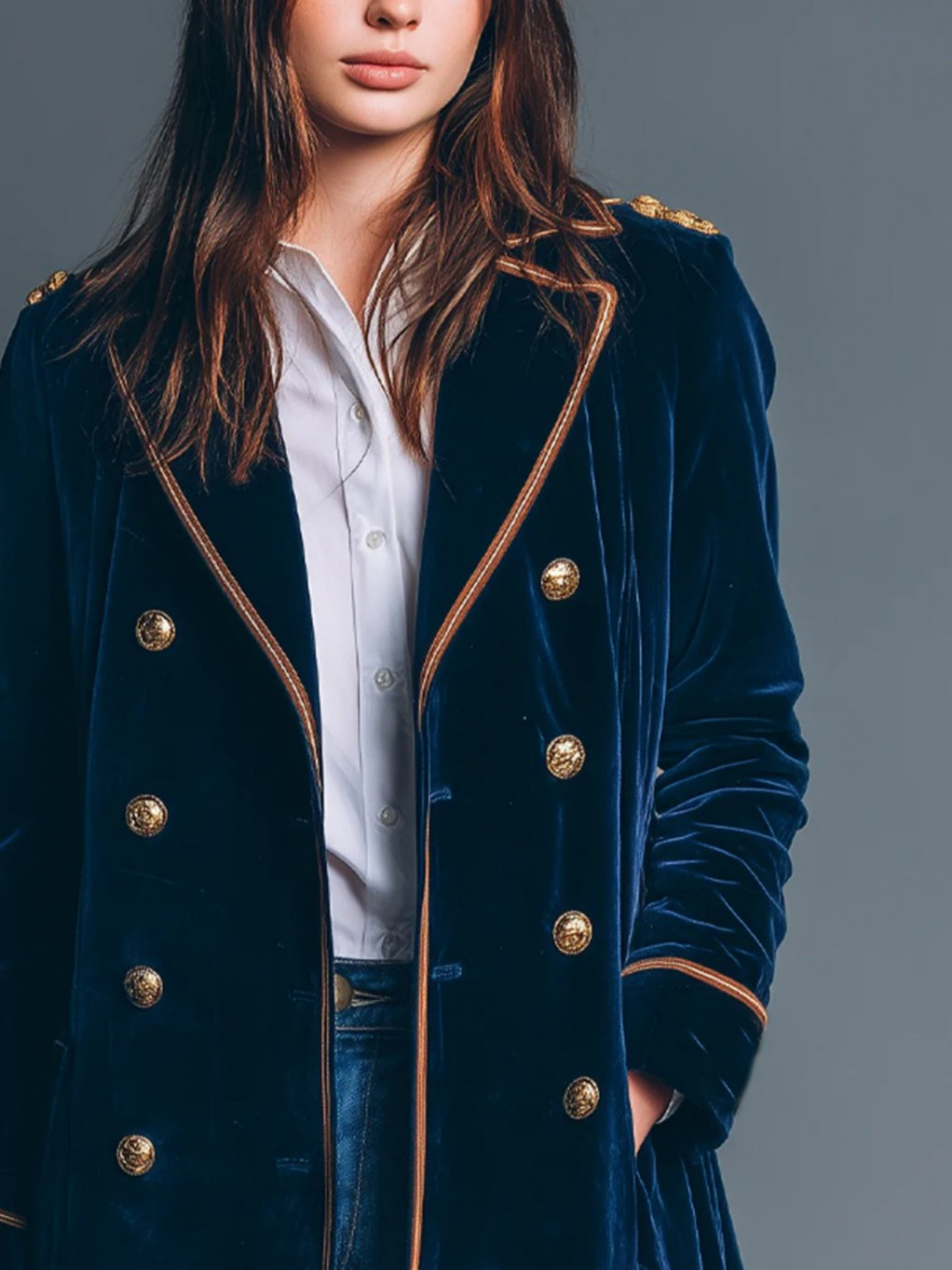 Vintage Navy Velvet Military S – обзор и цена Velvet Blazer Vintage
