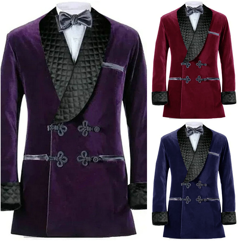 Double Breasted Purple Velvet  – обзор и цена Velvet Blazer Vintage