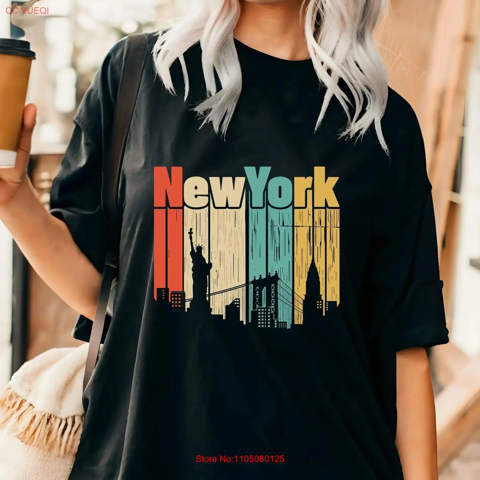 New York retro T shirt USA Tra – обзор и цена Vintage Fashion New York