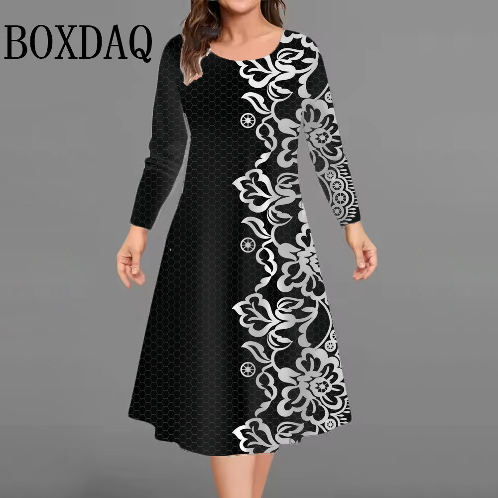 New Women's Retro Dress Flower – обзор и цена Vintage Fashion Plus Size