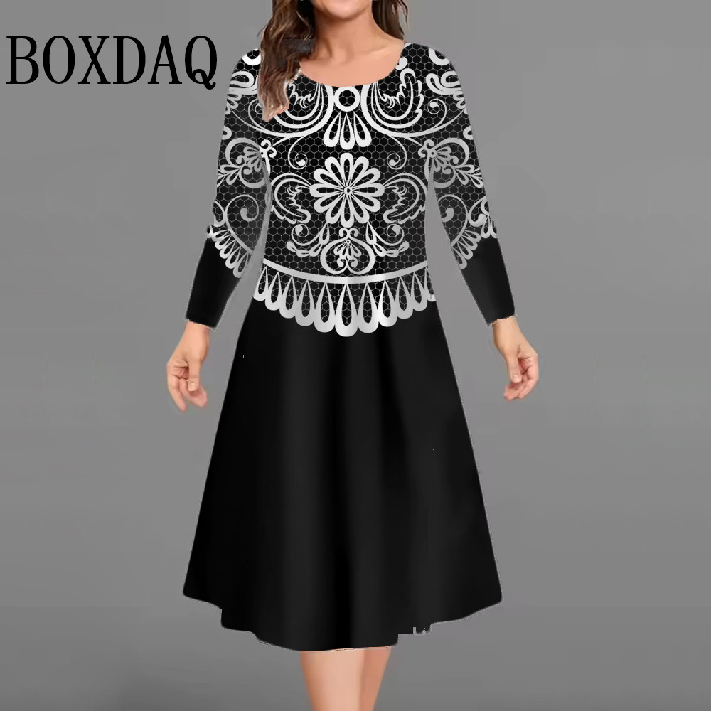 New Women's Retro Dress Flower – обзор и цена Vintage Fashion Plus Size