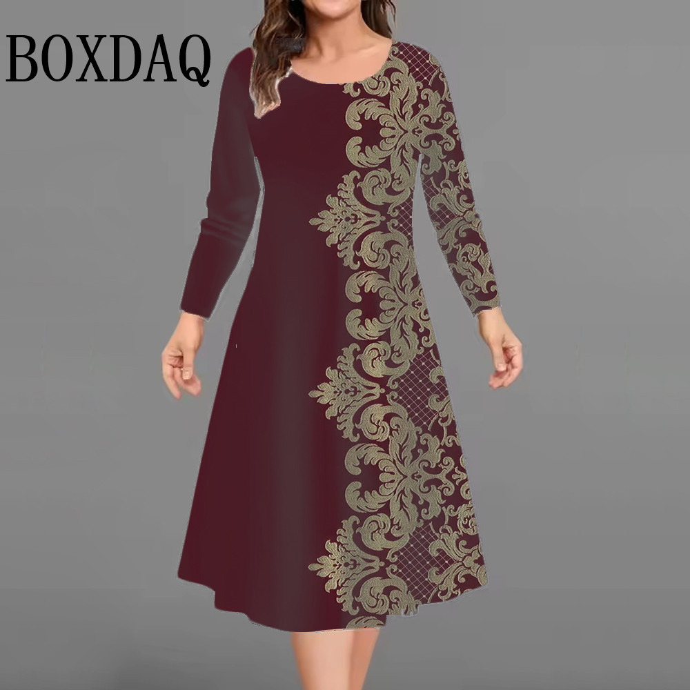 New Women's Retro Dress Flower – обзор и цена Vintage Fashion Plus Size