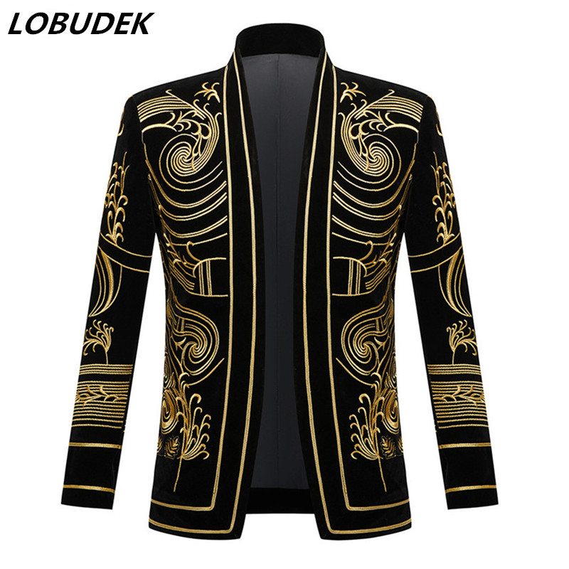 Men Vintage Velvet Embroidery  – обзор и цена Velvet Blazer Vintage